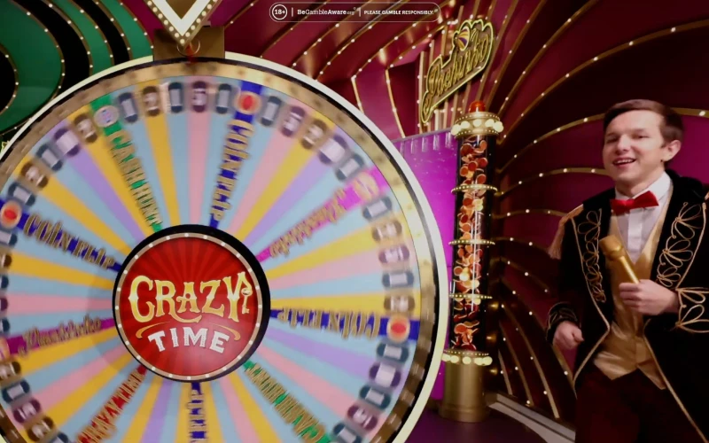 Catch your lucky ticket at Crazy Time game.