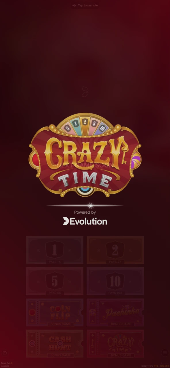 Launch Crazy Time official game and start winning.