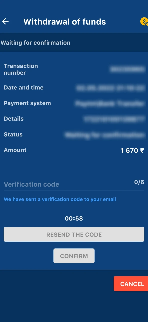 Wait for your Crazy Time game payment.